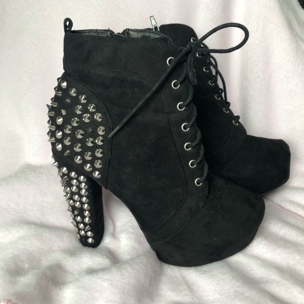 Spiked Heel Booties
